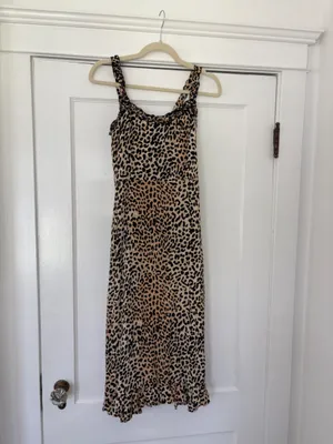 Faithfull the Brand leopard midi dress thumbnail 3