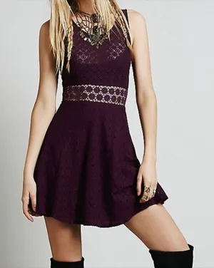 Free People‎ Size 4 Black Fitted With Daisies Fit and Flare Dress thumbnail 1