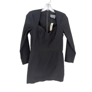Anthropologie Sweetheart Mini Dress Women 8 Black LBD Minimalist Romantic Modern thumbnail 4
