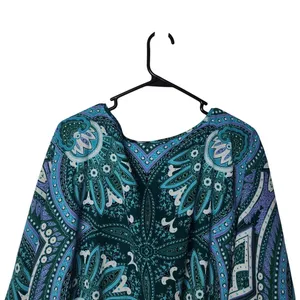 New York & Company Green Floral All Over Print V-Neck Tunic Blouse Top Size XL thumbnail 7
