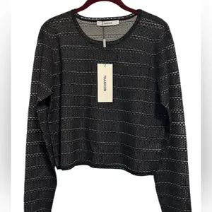 NWT Large Thakoon Black Lace Jacquard Women's Top thumbnail 1