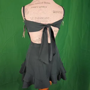NWT Dear Moon Womens Hunter‎ Green Mini Dress 5 thumbnail 2