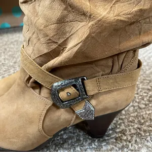 Zodiac Rare Vintage 80s Suede Boots Cowboy Western Cowgirl Boots NEW with tags thumbnail 10