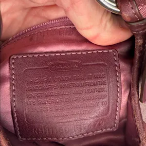 Coach Penelope signature plum purple sateen leather crossbody shoulder bag thumbnail 5