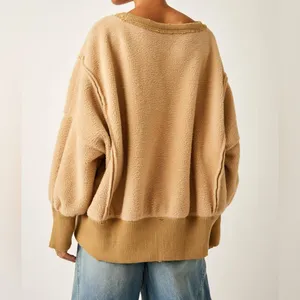 NWOT Free People We The Free Cozy Camden Sweatshirt In Sandstorm Sold Out Color thumbnail 6