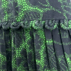 RHODE Aderyn Cotton Linen Tiered Maxi Dress Emerald Savoy Lace Green Black Large thumbnail 6