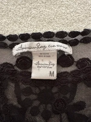 American Rag Cie Black Lace Top thumbnail 2