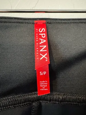 Spanx Camo Leggings Size‎ Small Black Matte Faux Leather Shaping Downtown Indie thumbnail 7
