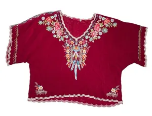 Johnny Was Klarah Embroidered Contrast Blouse thumbnail 1