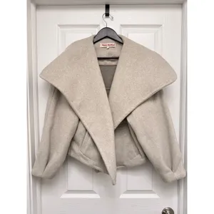 Free People Mina Coat Oatmeal Heather Oversized Shawl Collar Jacket Small thumbnail 2