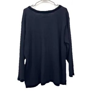 Quacker Factory Black Christmas‎ Tree Holiday V Neck Pullover Sweater Size 1X thumbnail 6