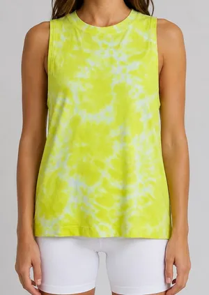 Lululemon All Yours Tank Top Marmoleado Tie Dye Highlight Yellow Size 2 thumbnail 1