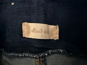 Altar'd State Blue Denim Paperbag Waist Tie Bow Mini Skirt thumbnail 3