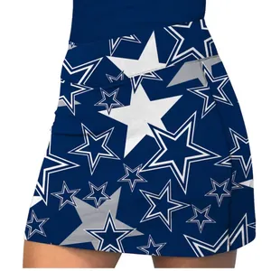 Loudmouth x Dallas Cowboys Navy/Silver Active Star Mini Skirt Size 16 thumbnail 2