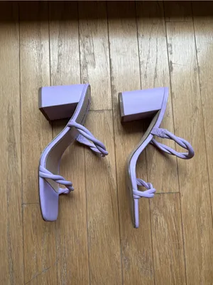 Steve Madden Lavender Braided Strap Block Heel Sandals thumbnail 5