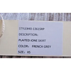 NWT Ronny Kobo IONE in French Gray Plaited Rib Stretch Knit Maxi Skirt XS $356 thumbnail 5