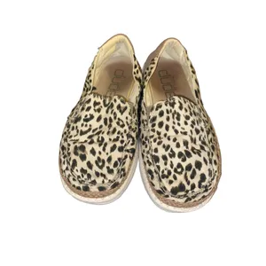 Hey dudes Lena leopard angora loafers size 9 thumbnail 3