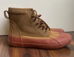 L.L. Bean Bar Harbor Duck Boots Womens 10 Brown Suede Cranberry Rubber Primaloft thumbnail 1