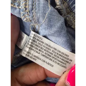 Knox Rose Blue Paisley Chambray Joggers Lyocell Elastic Waist Pants Womens Large thumbnail 4