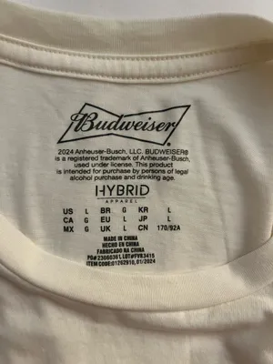 Budweiser Logo Tee in Classic White thumbnail 3