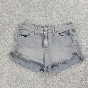 Free People Womens Cut Off Jean Shorts 26 Blue Distressed‎ Denim Button Fly thumbnail 13