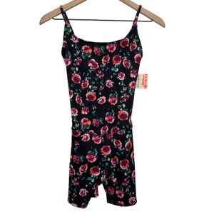 Free People FP Movement Onzie One Piece Romper Rose Black Red Size S-M New thumbnail 3