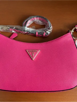 GUESS Hot Pink Shoulder Bag with Gold Hardware thumbnail 4