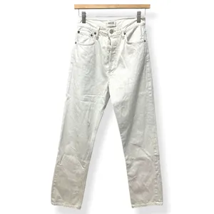 AGOLDE Jeans Cotton White High Rise Straight Leg‎ Coastal Minimalist Womens 25 thumbnail 2
