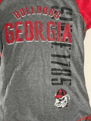 Knights Apparel Georgia Bulldogs Long Sleeve Raglan Sz M thumbnail 3