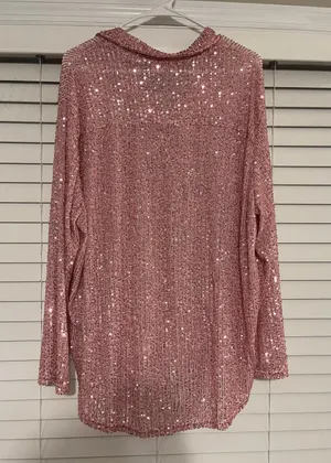 Impressions Sequin Sleeve Shirt thumbnail 2