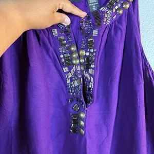 New York & Co. Purple Sleeveless tunic SZ:XL thumbnail 5