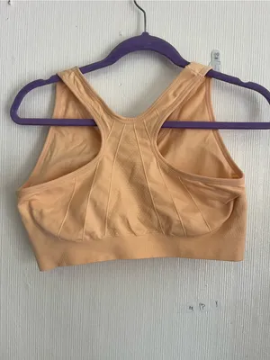 Front-Zip High Support Sports Bra - Nude/Gray thumbnail 10