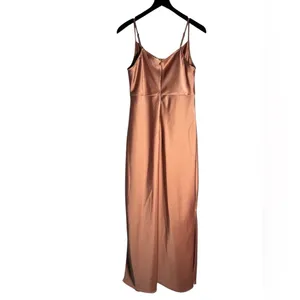 BHLDN x Anthropologie Cali Satin Charmeuse Midi Dress Sedona Sunset Size 10 thumbnail 5