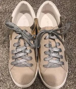 Gold And Silver Sneakers White Size 7 thumbnail 4