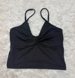 Abercrombie Black Twist-Front Cami Top thumbnail 1