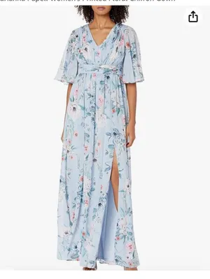 NWT Adrianna Papell Floral Print V-Neck Maxi Dress Size 8 thumbnail 3