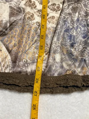 Xhilaration Y2K Vintage XL Satin Camisole Top Brown Paisley Print Lace thumbnail 5