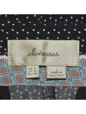 Elevenses Anthropologie Kingsland Pants Black White Dot Wide Leg Sailor Size 8 thumbnail 10
