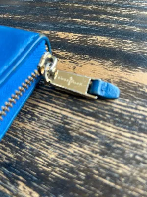 Cole Haan Blue Leather Zip Around Wallet thumbnail 4