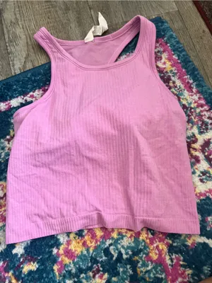 Lululemon Pink Ribbed Tank Top - Women’s Sleeveless Crop thumbnail 3