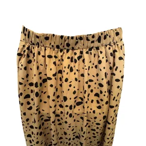Asymetrical Animal Print‎ High-Low Ruffle Maxi Skirt Small Tan Black Flowy Boho thumbnail 6