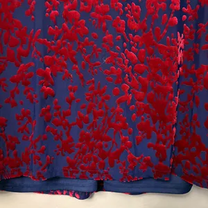 Vici blue and red floral velvet boho bell sleeve blouse size large thumbnail 15