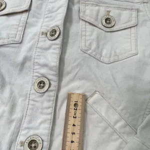 2000s Y2k American Eagle White Corduroy Button Jacket Womens‎ Size M thumbnail 4