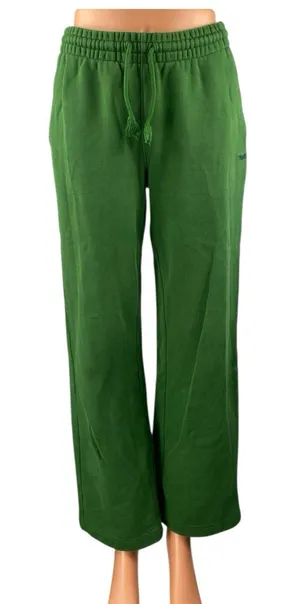 Aritzia TNA Sweatfleece Green Elastic Waist Wide Leg Trousers Sweatpants Size XS thumbnail 1