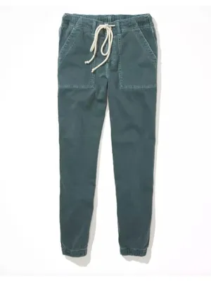 (C149) American Eagle Stretch Tomgirl Cargo Utility Jogger Pants Dark Green 00 thumbnail 4
