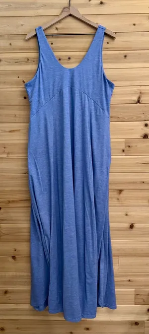 Halara XL U Neck Flowy Maxi Casual Tank Dress Stretchy Slit Beach Athleisure thumbnail 1