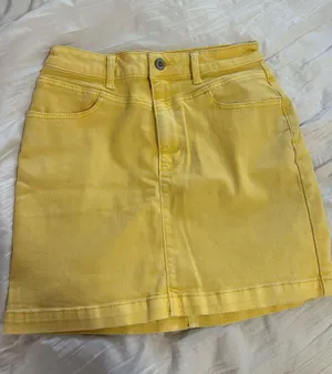 Hollister Yellow Denim Skirt thumbnail 1