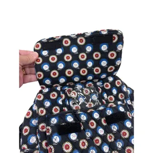 Vera Bradley blue Owl & Floral Print Quilted Backpack 16" x 14" SKU 7335 thumbnail 4