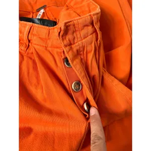 Free People Orange Wide Leg Pants Size 0 High Rise Pleated Trousers Flare thumbnail 8