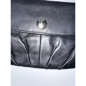 Coach Black‎ Leather Pleated Flap Wristlet Handbag Small Purse Bag L thumbnail 2